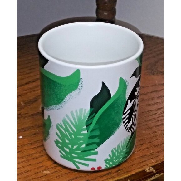 STARBUCKS CHRISTMAS Mug Cup 2019 Candy Cane Handle PRETTY 120z siren head EUC - Picture 6 of 8